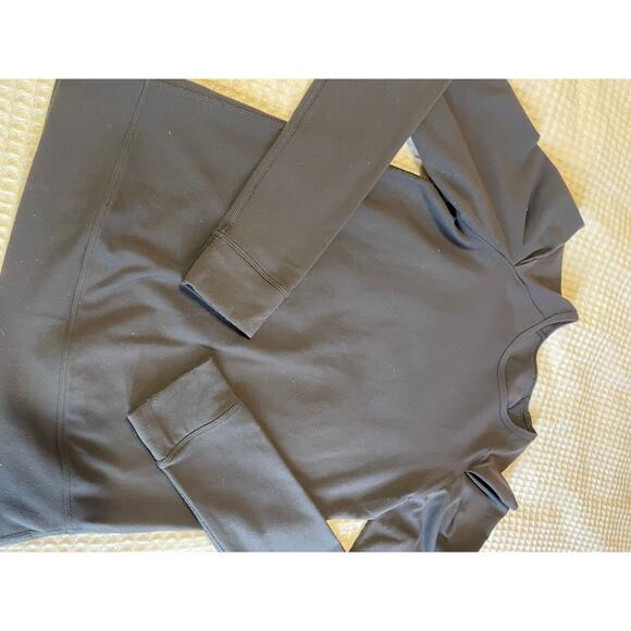 Lululemon Lab City Pullover Puff Long Sleeve Athletic Top Soot Black Size 6 - Picture 7 of 10